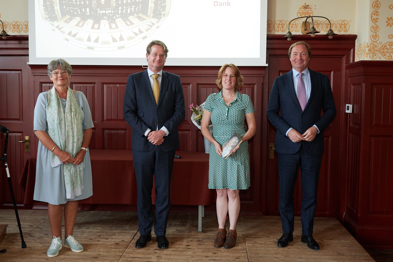 Louise Gunning-Schepers, Frans Willem van de Ven (St. Fonds voor de Geld- en Effectenhandel), Carla Hoetink, Jan Peter Weitenberg